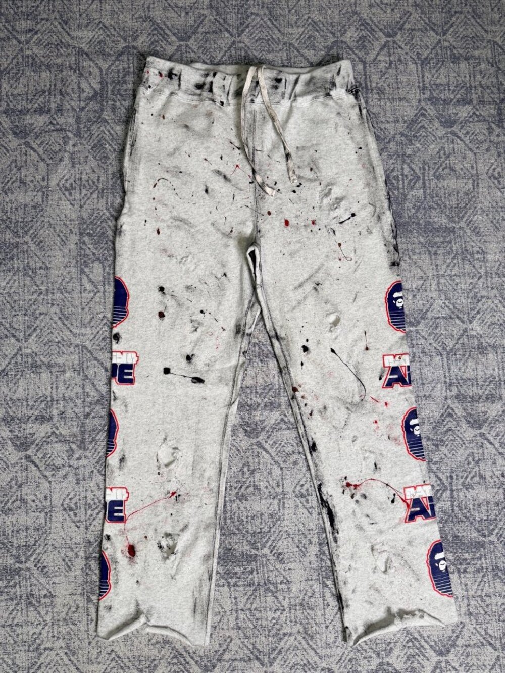 A bathing Ape x Dro Lab Custom 1/1 Reworked Embellished BAPE Pirate Graphic #1 S